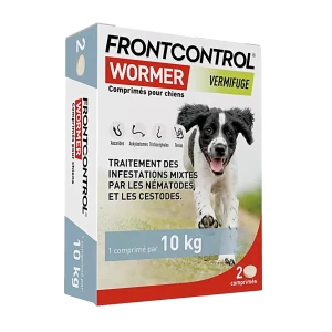 FrontControl Dog marhahús ízesítésű féreghajtó tabletta 10kg 2db